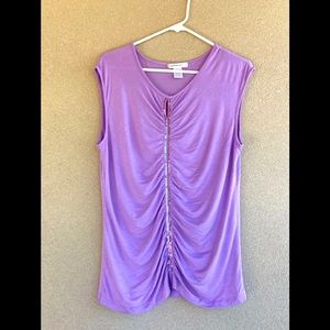 Design history purple blouse NWOT